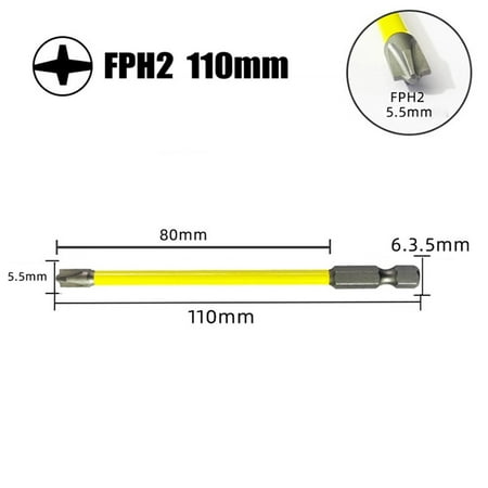 

65mm 110mm Magnetic Special Slotted Cross Screwdriver Bit for Electrician FPH2