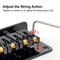 thumbnail image 4 of 4-string Chrome Hard-tail Roller-style Bridge For Cigar Box Guitars & More Guitar Accessories,black, 4 of 5