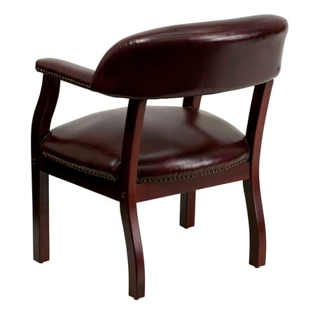 Flash Furniture - Diamond  Traditional Vinyl Side Chair - Upholstered - Oxblood Vinyl