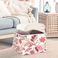 thumbnail image 5 of BZSMCE Storage Bin Cube Organizer Basket with Flip-Top Lid Crimson Floral Printed, 5 of 7
