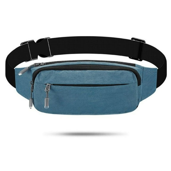 Fanny Pack for Women Men Waterproof Running Hiking Traveling Belt Bag Fit Phones - grey blue