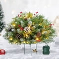 thumbnail image 5 of CoreLiving Christmas Urn Filler with Pre-Lit Tree & Tripod Stake, Outdoor Christmas Pot Fillers and Holiday Planter Inserts with Warm Lights, Weatherproof Front Porch and Patio Decor for Entryways, 5 of 9