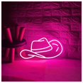 thumbnail image 4 of Letrero De Neón Con Forma Sombrero Vaquero Para Dormitorio, Estilo Del Oeste, Decoración Pared Para El Hogar, Bar, Luz LED, Cumpleaños 40x21cm, 4 of 6
