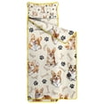 thumbnail image 2 of Cartoon Corgi Dog and Footprints Toddler Nap Mats for Kids Preschool,Sleeping Mat Bag or Kids,Toddler Sleeping Bag,Toddler Nap Mat or Daycare, 2 of 6