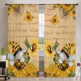 thumbnail image 1 of 2 Pack Sunflower Curtains for Bedroom 52x63 inch with Gnome - Sunflower Decorations and Spring Decorations for The Home, Yellow Kitchen Curtains and Valances Set, 1 of 1