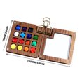 thumbnail image 2 of Portable Walnut Wood Watercolor Set-8 15 Grids Removable Paint Box with Metal Clip Mini Kit for Artists & s Compact Sketching & Painting Gift, 2 of 3