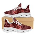 thumbnail image 1 of Zapatillas ligeras con cordones, estampado de hibisco polinesio, punta redonda, informales, de malla, con amortiguación de malla para verano, 1 of 6