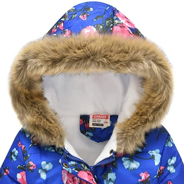 Veste Matelassée pour Enfants Garçons et Filles Imprimé Mode Dessin Animé Grand Garçon Long Col à Capuche Veste Matelassée