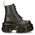 thumbnail image 3 of NEW ROCK BOOTS TANK083-C1 Real Leather Combat Black Platform Biker Military Shoe 36, 3 of 6