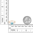 thumbnail image 4 of Gem Stone King 10K Rose Gold Blue Apatite White Created Sapphire and White Diamond Accent 3-Stone Engagement Ring for Women (0.96 Cttw, Round 6MM, Gemstone Birthstone, Size 9), 4 of 6