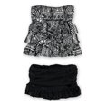 thumbnail image 2 of Island Escape Womens Tiered Ruffled Skirtini 2 Piece Bandeau, Black, 10, 2 of 2