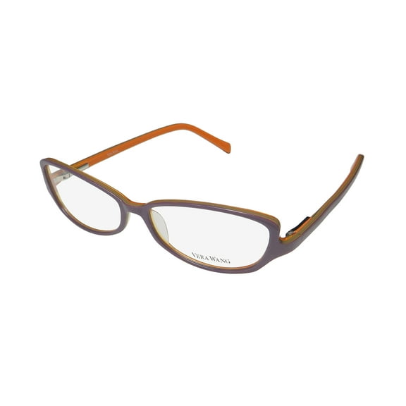 NEW VERA WANG V113 WOMENS/LADIES CAT EYE FULL-RIM PLUMISH FRAME DEMO LENSES 52-14-130 SPRING HINGES EYEGLASSES/EYEWEAR