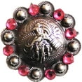 thumbnail image 2 of 4 Conchos Rhinestone Horse Saddle Western  Pink Berry CO518, 2 of 2