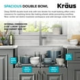 thumbnail image 5 of KRAUS Kore 30” Undermount Workstation 16 Gauge Stainless Steel Double Bowl Kitchen Sink with Accessories, 5 of 7