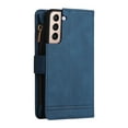 thumbnail image 5 of SaniMore Case for Samsung Galaxy S22 Plus 6.1" 2022, PU Leather Zipper Wallet Cover [RFID Blocking] Card Slot Magnetic Clsap Flip Folio with Wrist/Crossbody Strap Kickstand Full Protective Cover, Blue, 5 of 17