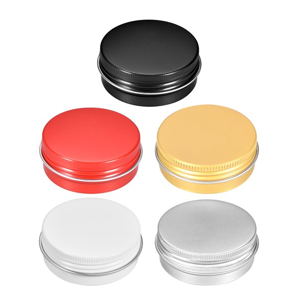 1 oz Round Aluminum Cans Tin Can Screw Top Metal Lid Containers 5