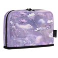 thumbnail image 2 of Standing Pencil Case with Base Large Capacity Stationery Pouch Pen Bag with Zipper for Women Men Purple and White Field Of Wildflower, 2 of 7