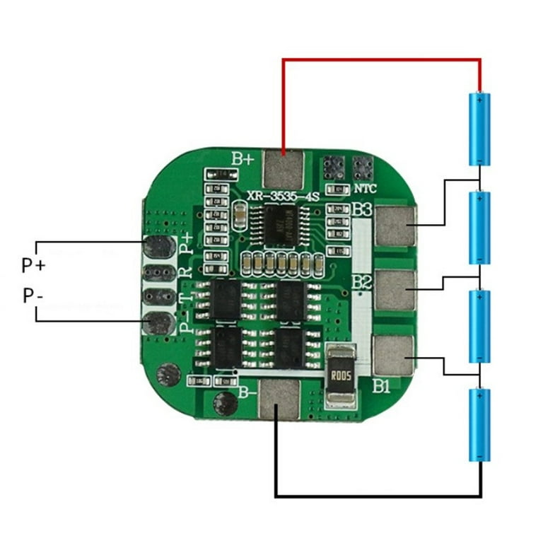 4 Placas BMS 4S 20A 14.8V Para Baterías Li-Ion 18650 – Protección Contra Sobrecarga Y Cortocircuito