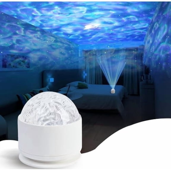 Calming Sensory Lights,Sensory Toys for Kids with Autism, Ocean Light Projector with 7 Color Patterns, Light Projects Water Ripple Effects onto Walls and Ceilings, Autism Toy, for Children and Adults