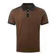 thumbnail image 5 of Kagetolytai Polo Shirts for Men Men's Summer Leisure Culture Breathable Short Sleeved Shirt Top Mens Shirts Coffee M, 5 of 5