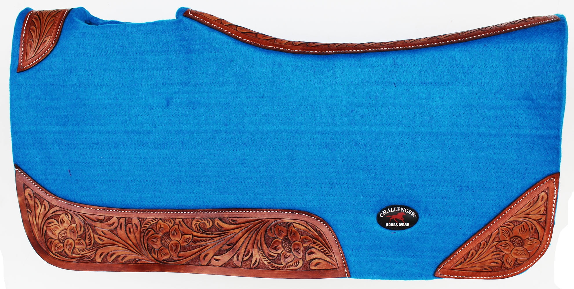 Horse SADDLE PAD Western Contoured Wool Felt Moisture Wicking