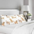 thumbnail image 2 of ABPHOTO Watercolor Cute Funny Dogs Seamless Pattern Body Pillow Covers Case Protector 20x60 inch, 2 of 2