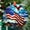 American Flag 1752, variant on Queen Honey Bee Suncatcher Indoor/Outdoor Stained Glass Window Hanging Handmade Stained Glass Suncatchers Decoration for Home Garden Christmas Party Wedding Housewarming Gifts,