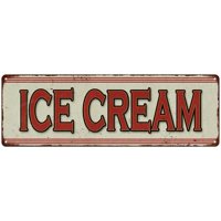 Ice Cream Restaurant Diner Food Menu Vintage Look Metal Sign 6x18 Old Advertising Man Cave Game Room M6180985