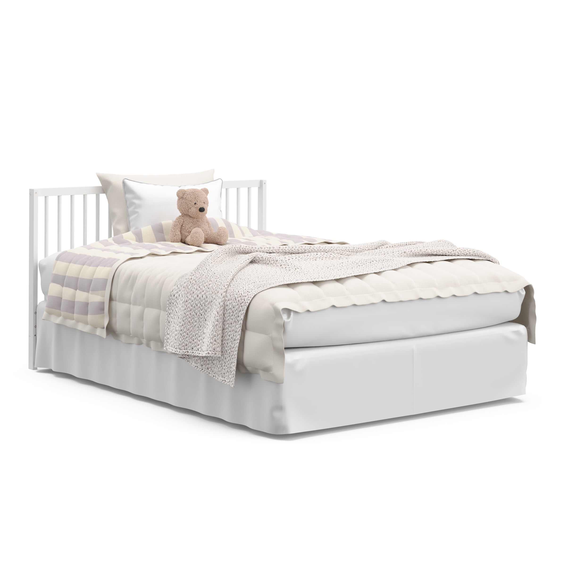 Graco Teddi 5-in-1 Convertible Baby Crib, White with Driftwood
