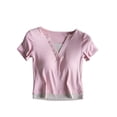 thumbnail image 2 of Nmnitkp Women's Pajamas Summer It Is Light And Breathable With Chest Pads & Short-sleeved T-shirts Tops And 100Cotton Pajamas, 2 of 6