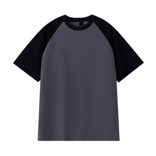 AherBiu T-Shirts pour Hommes, T-Shirts Col Rond pour Hommes, T-Shirts à Manches Courtes, T-Shirts d'Été Décontractés, T-Shirts en Coton Doux, T-Shirts à Blocs de Couleur