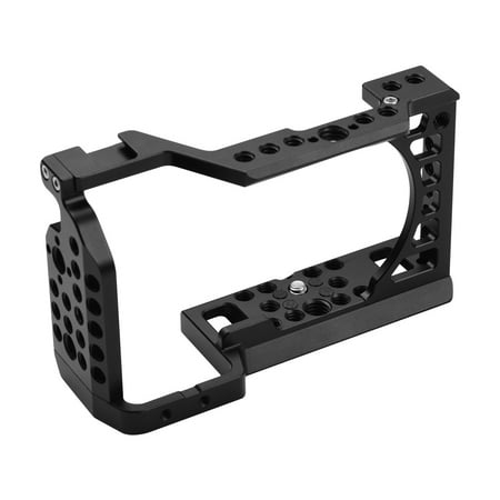 Image of Tomshoo Durable Aluminum Alloy Camera Cage Rig with Cold Shoe Mount and ARRI Locating Hole Compatible with A6000/A6100/A6300/A6400/A6500 Cameras