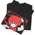 thumbnail image 3 of Ranma ½ T-Shirt Anime Merch Casual Short Sleeved T Shirt Unisex Black Tee M-66, 3 of 4