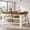 White&Brown, variant on Fnova 55" Kitchen Island with Storage, Farmhouse Wood Kitchen Storage Cabinet, Large Stationary Island Table for Kitchen Dining Room, Brown