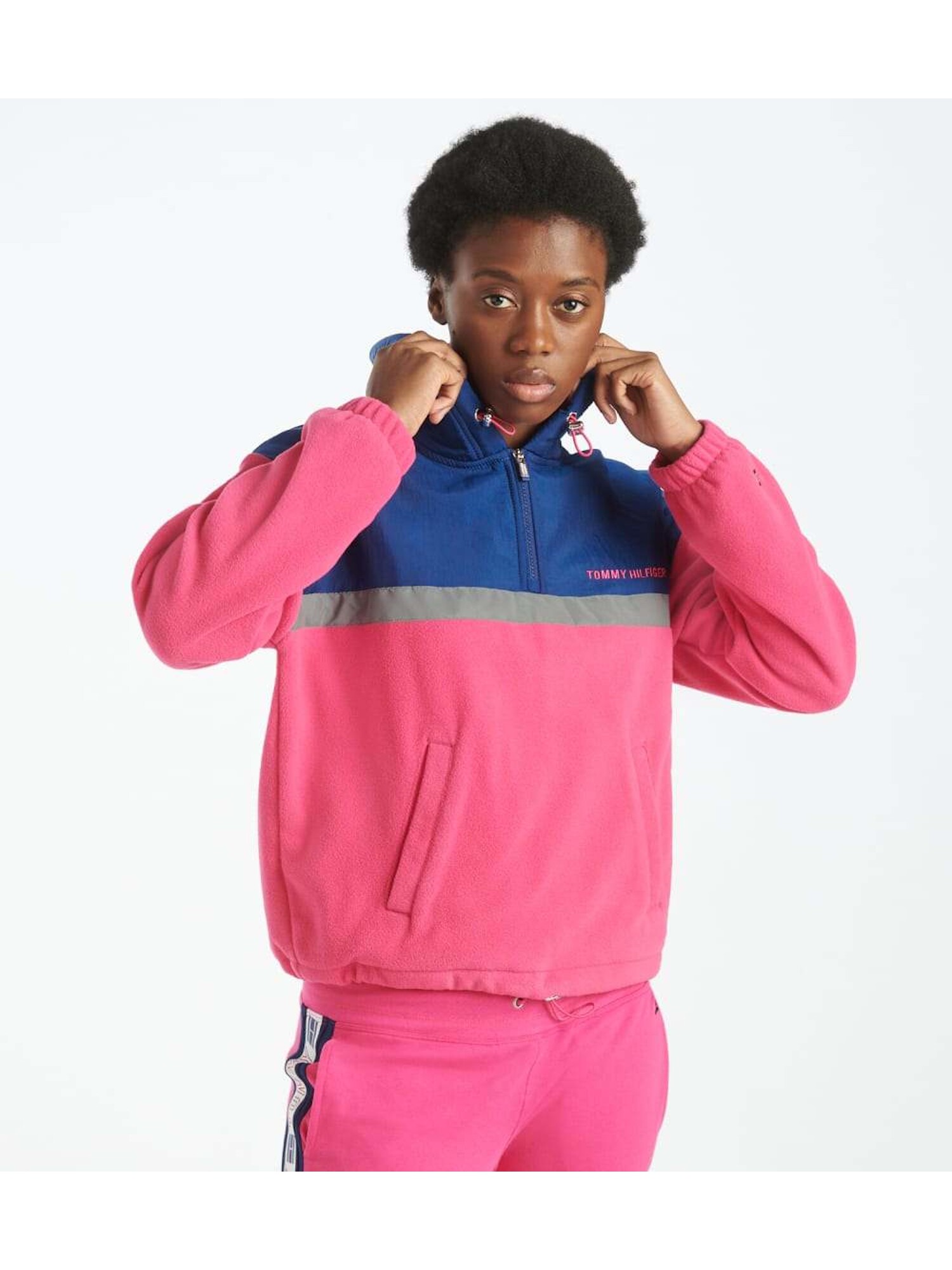 hilfiger hoodie pink