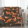 thumbnail image 6 of Cute Fox Blanket Funny Animal Fox with Flower Decor Throw Blanket Fox Gifts for Girls Boys Super Warm Soft Plush Lightweight Fleece Flannel Blanket Winter Couch Bedding Blanket for Kids Women 40"x50", 6 of 6