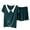 Green, variant on Chbgutlmr 2 Piece Womens Pajama Sets Summer V Neck Ruffle Short Sleeve Tshirts Wide Leg Shorts Soft Pjs Outfits