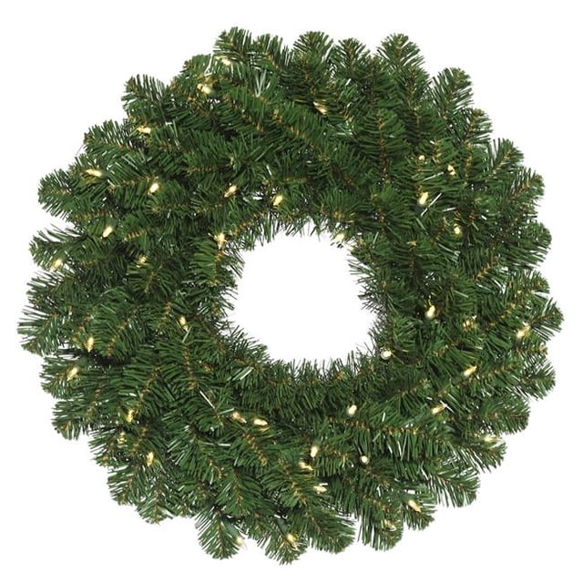 Vickerman C164661LED Oregon Fir Wide Angle Wreath with Warm White LED Lights, 60 in.