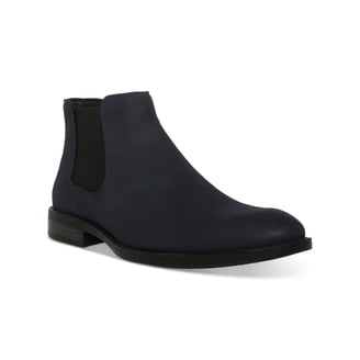 MADDEN Mens Navy Cushioned Goring Maxxin Round Toe Block 