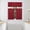 Burgundy, variant on Gorgeous Home Linen 3-Piece Faux Silk Blackout Kitchen Curtain Set, Silver K4