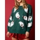 thumbnail image 2 of Lucakuins Sudadera con cuello redondo para mujer, holgada, con estampado de lentejuelas de Papá Noel, manga larga, para Navidad Lucakuins moda, 2 of 3