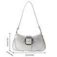thumbnail image 3 of Bolso de hombro elegante para mujer Bolso de mano clásico retro resistente a los arañazos (Plata) Ndcxsfigh Para Estrenar, 3 of 3