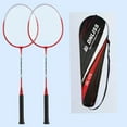 thumbnail image 3 of 2Pcs Badminton Racket Set Lightweight Professional Durable Badminton Equipment for Adults and Teenagers Playing Backyard Game with Storage Bag, 3 of 8