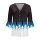 thumbnail image 3 of Xuyuer 3/4 Length Sleeve Womens Tops Round Neck Casual Summer Tunic Tops Basic Tees Blouses Cardigan Lightweight Button Down Casual Dressy T-Shirts Pleated Cute Shirts, 3 of 5