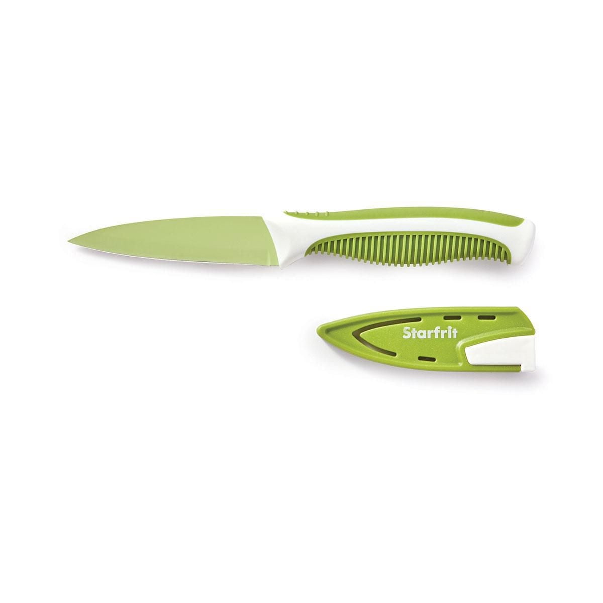Starfrit Set of 4 Kitchen Knives with Integrated Sharpener / Protective Cover