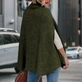 thumbnail image 5 of VISALY High Neck Sweaters Tunic Sweatshirt Fall Winter Turtleneck Sweater Fashion Chunky Knit Cape Wrap Sweaters Pullover Jumper Tops Oversized Sweatshirt Soft Sweaters Hoodies Pullover Army Green L, 5 of 7