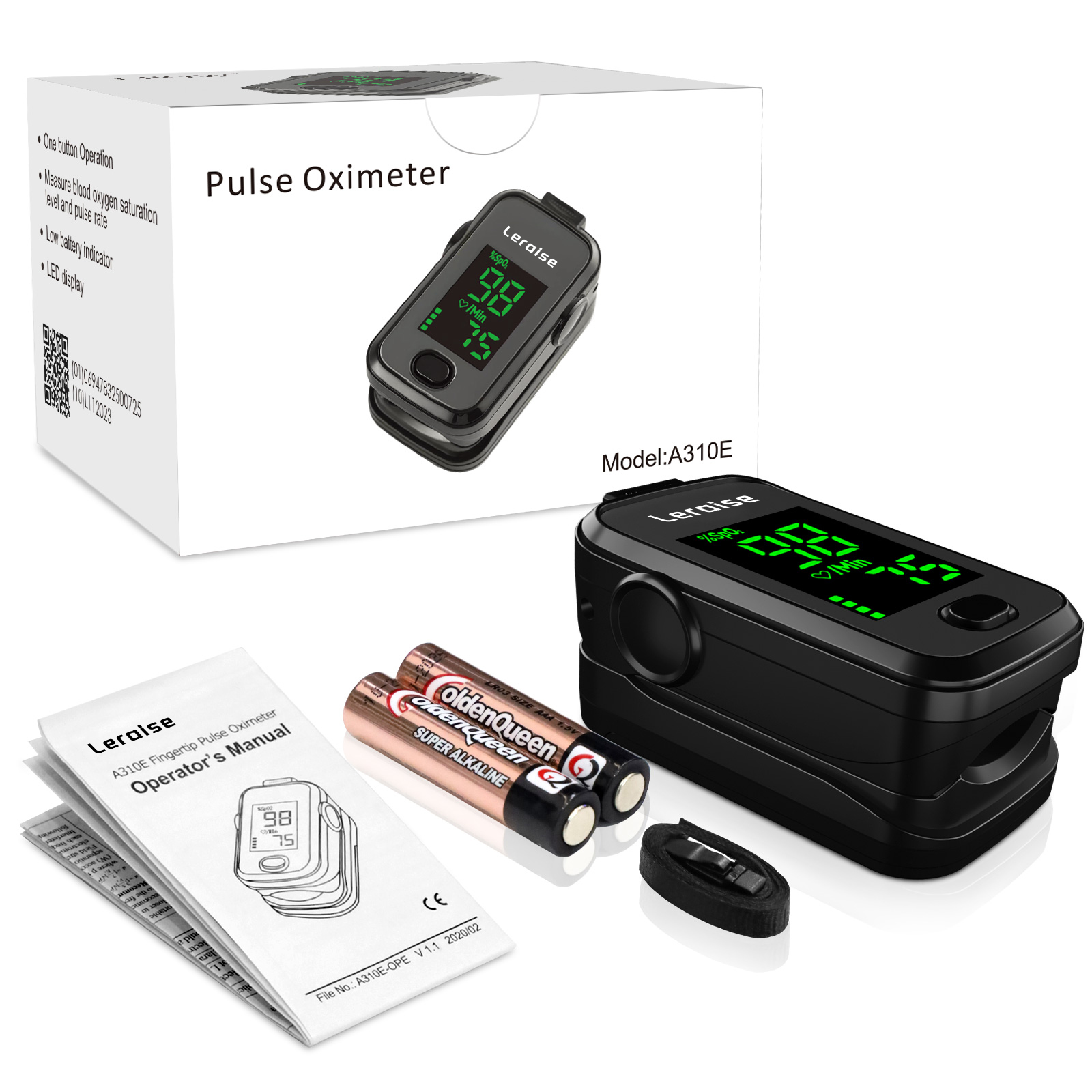 Leraise Fingertip Pulse Oximeter With Lanyard photo 6