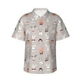 thumbnail image 2 of Yiaed Various Rabbits Print Hawaiian Shirt for Men Short Sleeve Button Down Shirts Beach Shirts for Men-Large, 2 of 5