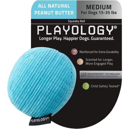 UPC: 0810045330921 | Playology Plush Squeaky Ball Dog Toy for Moderate Chewers  Medium