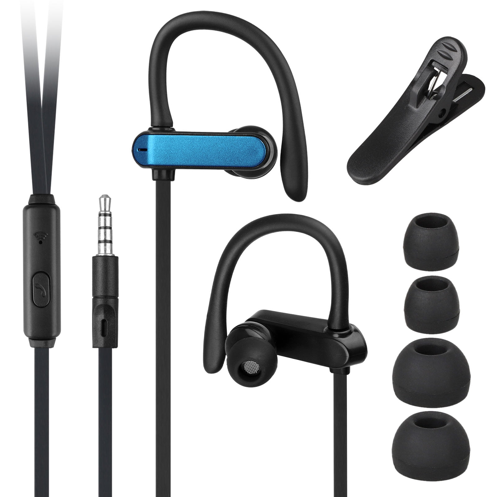 TSV Wired InEar Sports Earbuds, Earphones with Microphone, Noise